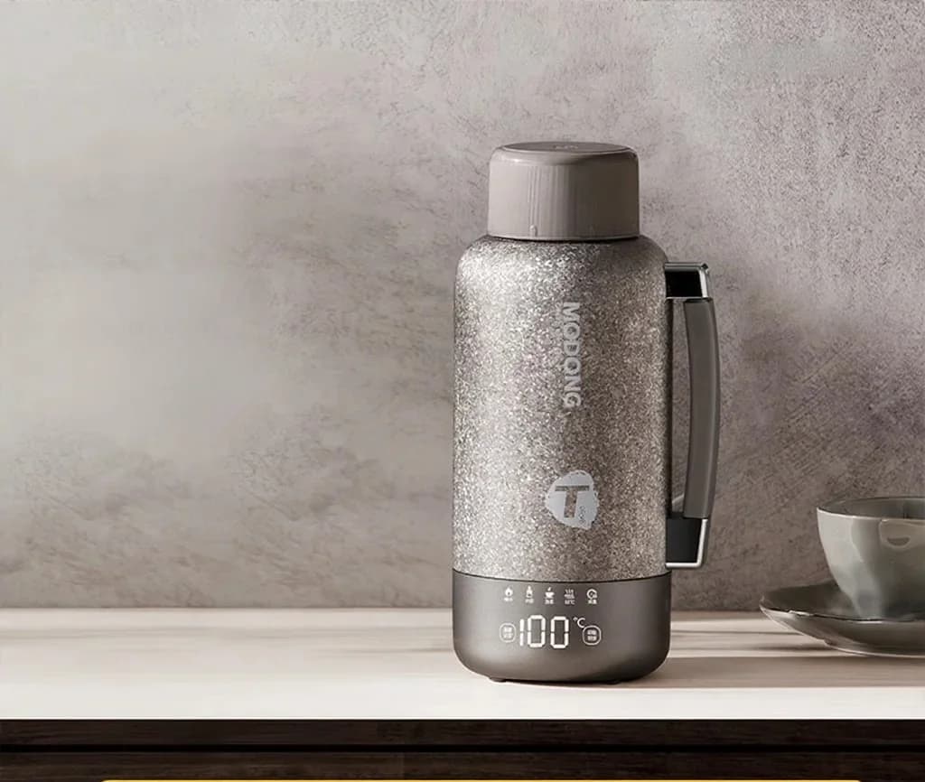 กาต้มน้ำเดินทางไทเทเนียมแบบพกพา 1L โหมดคู่