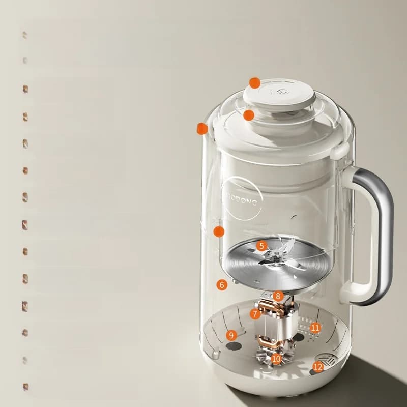 เครื่องปั่นแบบให้ความร้อน ความจุ 1.2L ควบคุมแบบสัมผัส ตัวเครื่องสแตนเลส