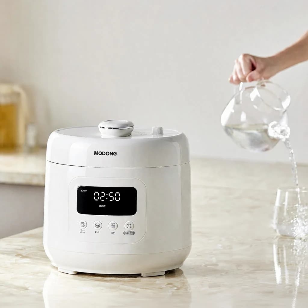 หม้ออัดแรงดันไฟฟ้า 4L เคลือบเซรามิก 800W ควบคุมแบบสัมผัส