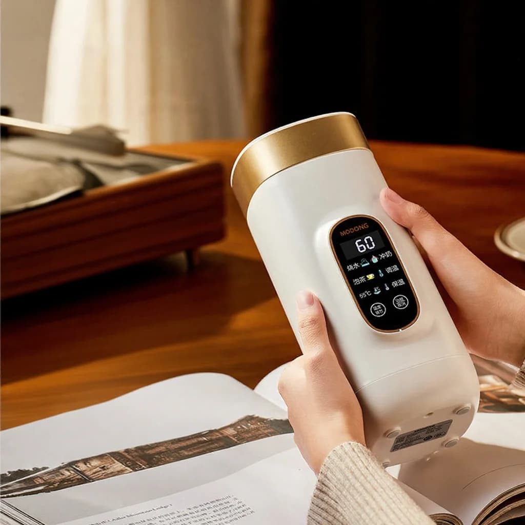 แก้วต้มน้ำไฟฟ้าแบบพกพา พร้อมควบคุมอุณหภูมิ