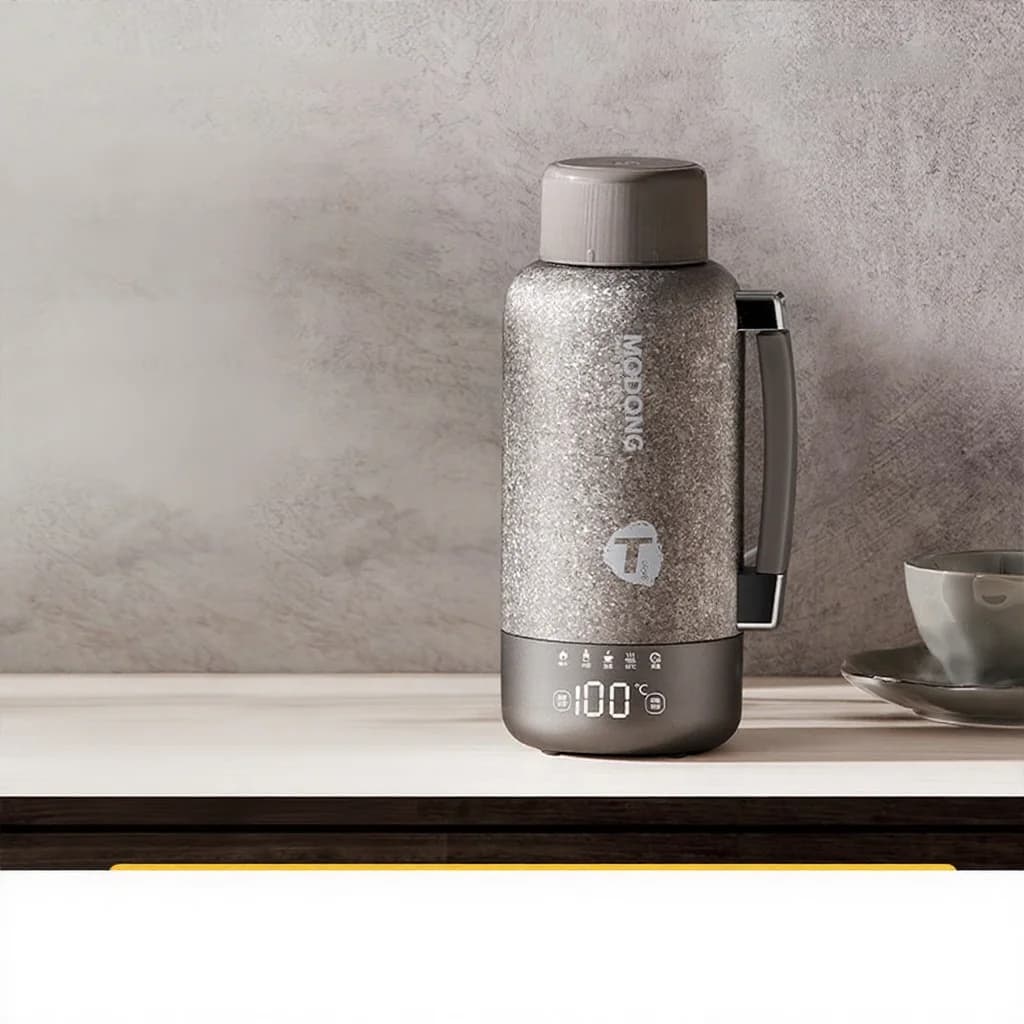กาต้มน้ำเดินทางไทเทเนียมแบบพกพา 1L โหมดคู่