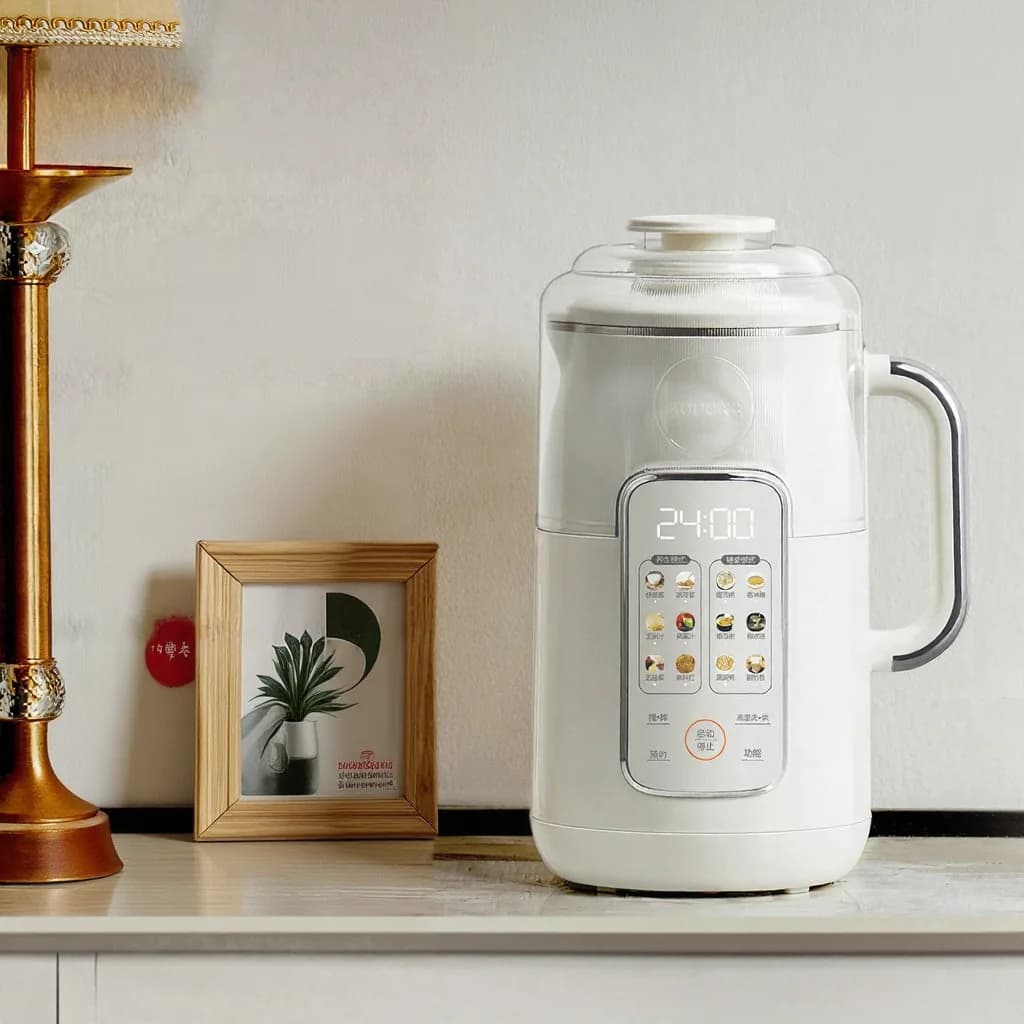 เครื่องปั่นทำนมถั่วเหลืองแบบมีความร้อน 1.2L พร้อมหม้อชั้นในสแตนเลส