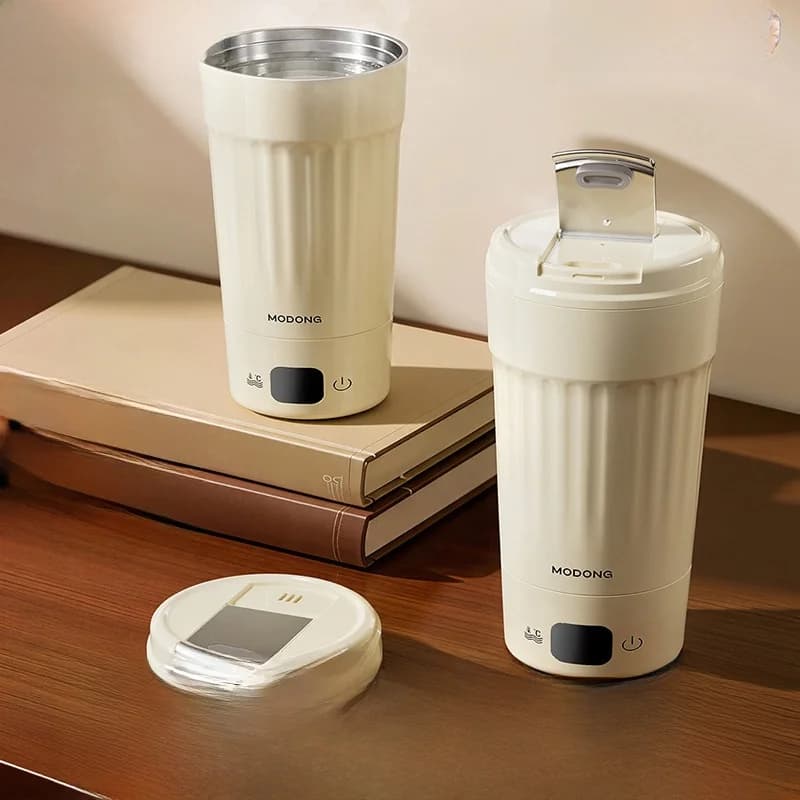 ถ้วยให้ความร้อนไฟฟ้าแบบพกพา 400mL 7 ระดับอุณหภูมิ