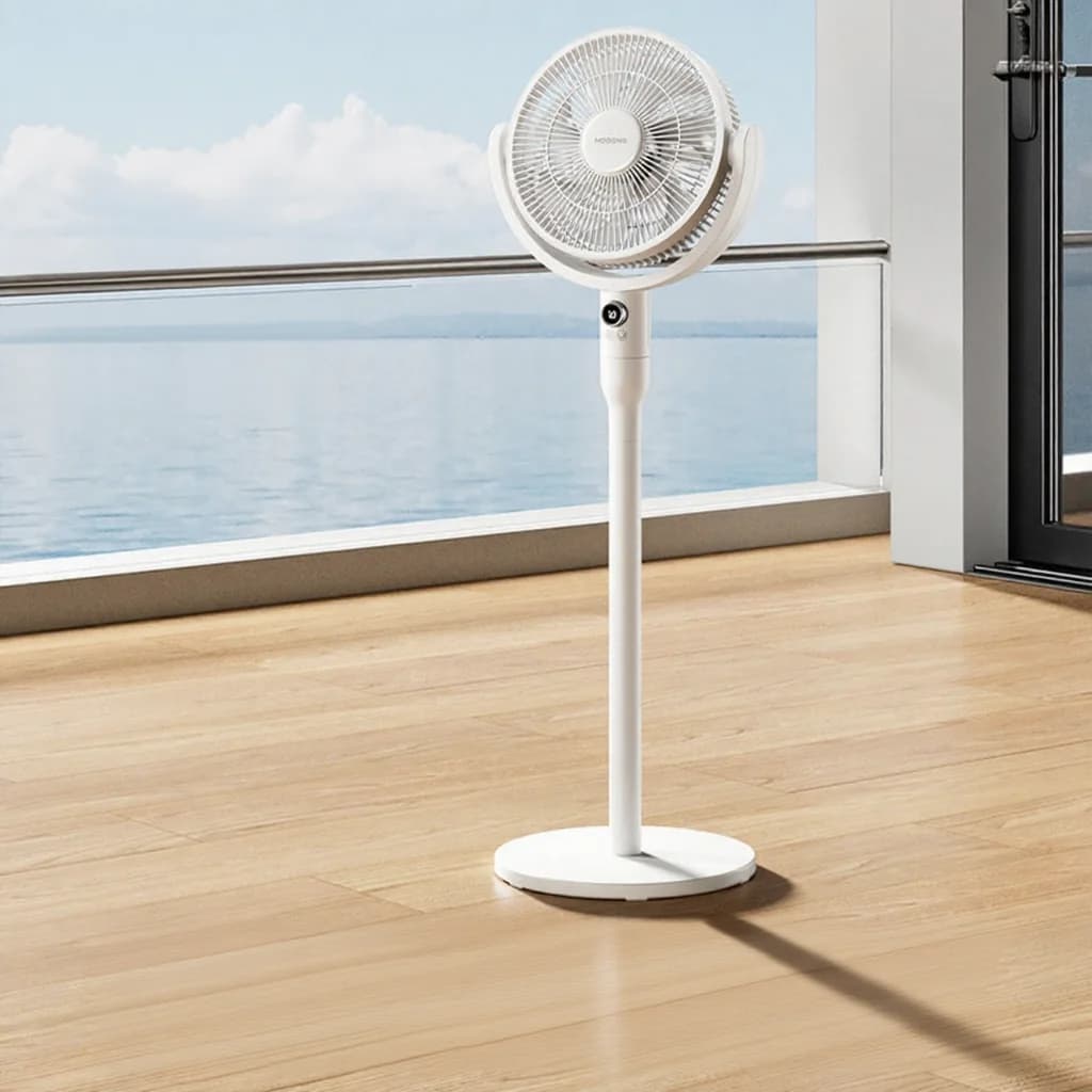 พัดลมหมุนเวียนอากาศตั้งโต๊ะอัจฉริยะ พร้อมสั่งงานด้วยเสียงและส่าย