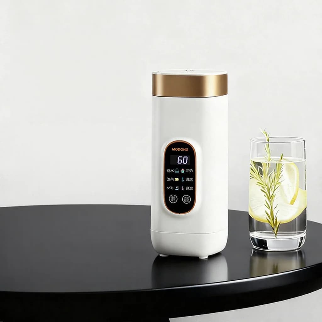 แก้วต้มน้ำไฟฟ้าแบบพกพา พร้อมควบคุมอุณหภูมิ