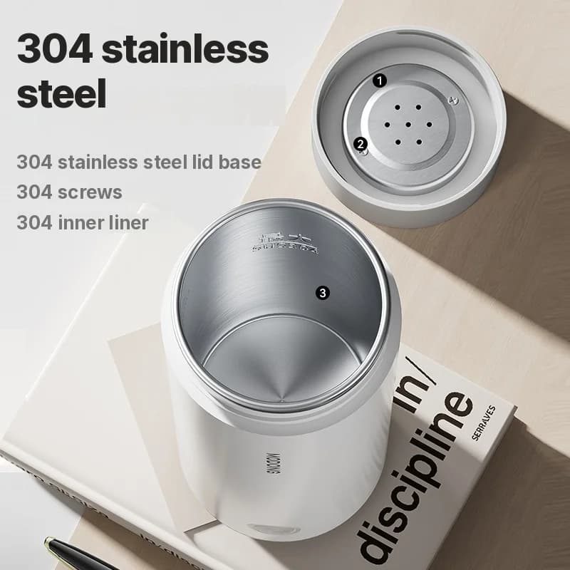แก้วอุ่นไฟฟ้าแบบพกพา 304 Stainless Steel 300ml 220V