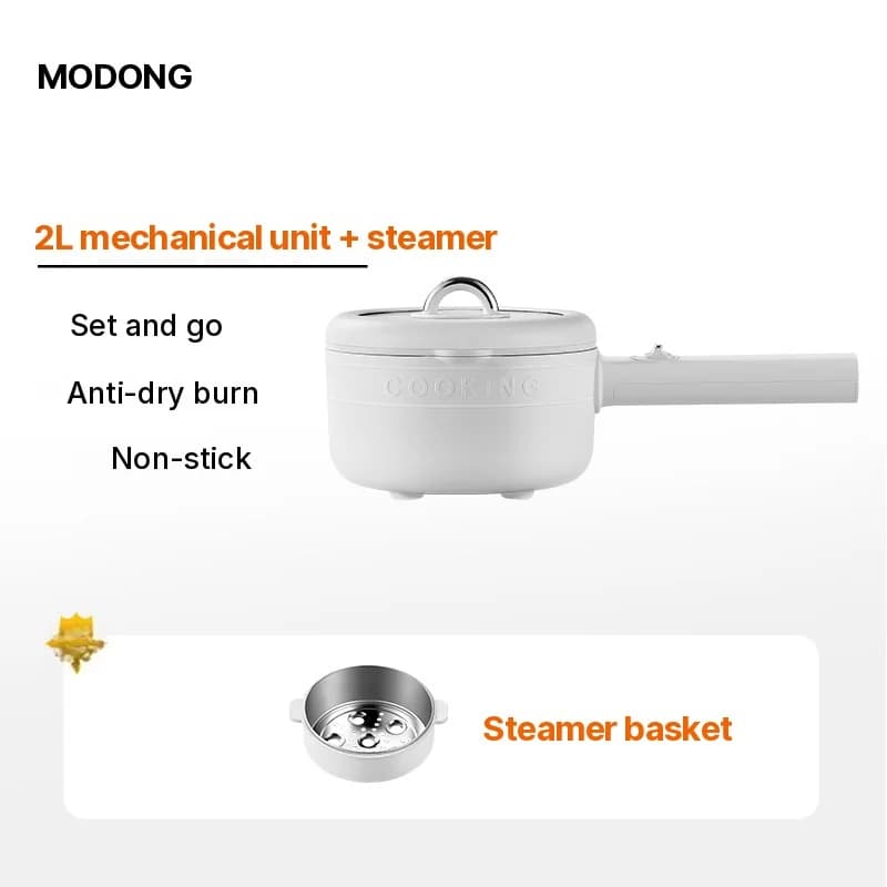 หม้อหุงไฟฟ้าพร้อมหม้อด้านในเคลือบเซรามิกและซึ้งนึ่ง