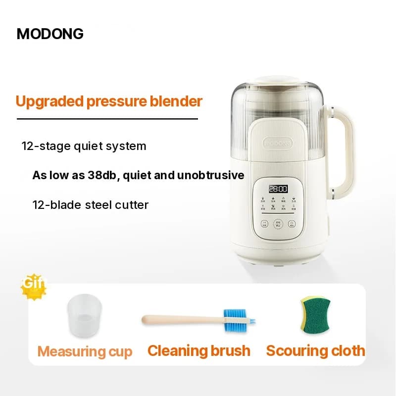 เครื่องปั่นอุ่นอาหาร 1.2L พร้อมระบบสัมผัส ตัวเครื่องแก้ว