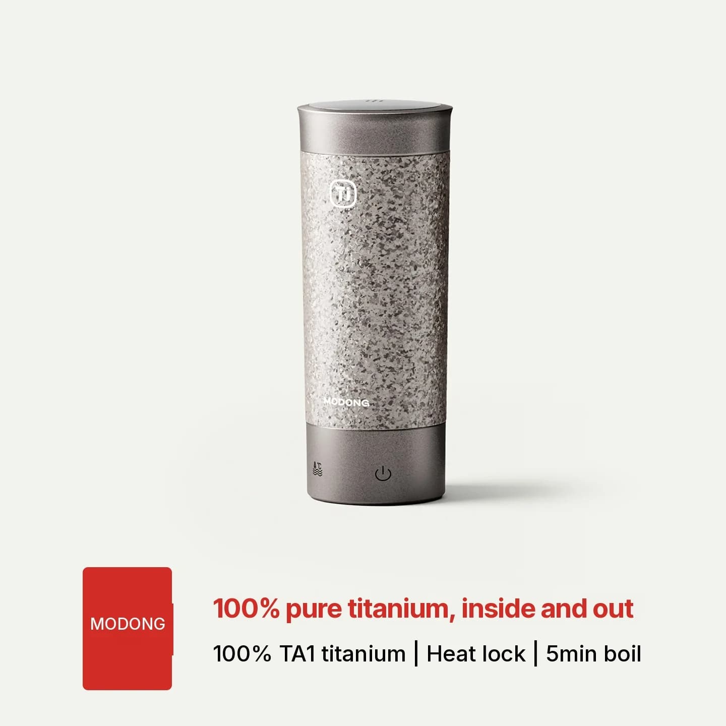 แก้วท่องเที่ยวไฟฟ้าไทเทเนียม 350ml พร้อมควบคุมอุณหภูมิ