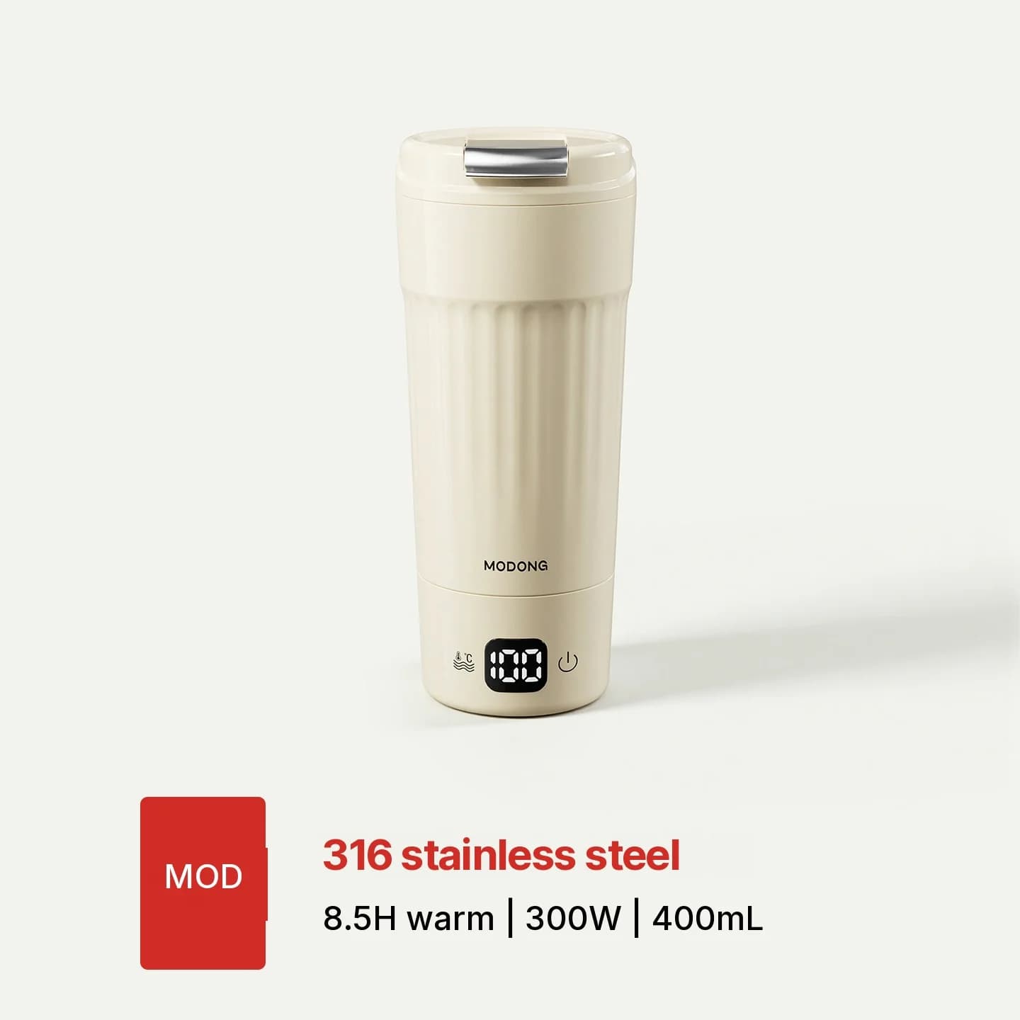 ถ้วยให้ความร้อนไฟฟ้าแบบพกพา 400mL 7 ระดับอุณหภูมิ