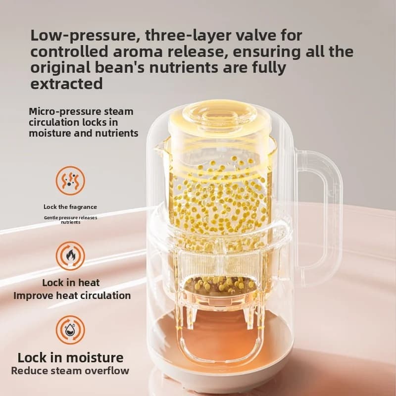 เครื่องปั่นอุ่นร้อน 1.2L พร้อมระบบสัมผัส ตัวเครื่องแก้ว