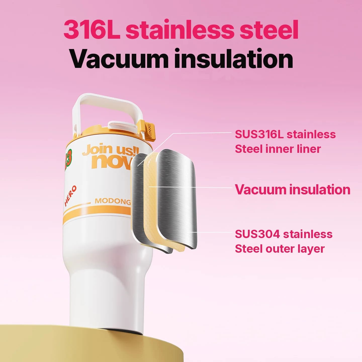 แก้วให้ความร้อนไฟฟ้าพร้อมฟังก์ชันกวน 220V แบบพกพา