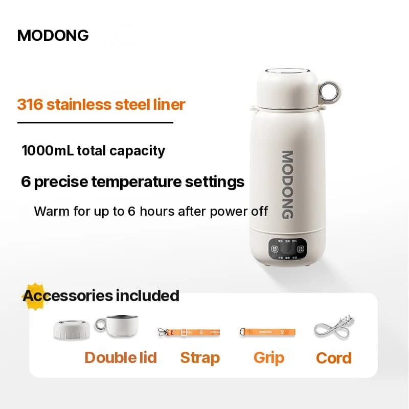 กาต้มน้ำไฟฟ้าพกพา 1L 304 หรือ 316 สเตนเลส
