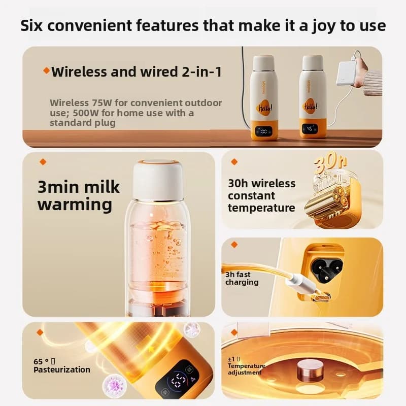 แก้วต้มน้ำไฟฟ้าแบบพกพา 600ml ซับใน 316 เก็บความร้อนด้วยสุญญากาศ