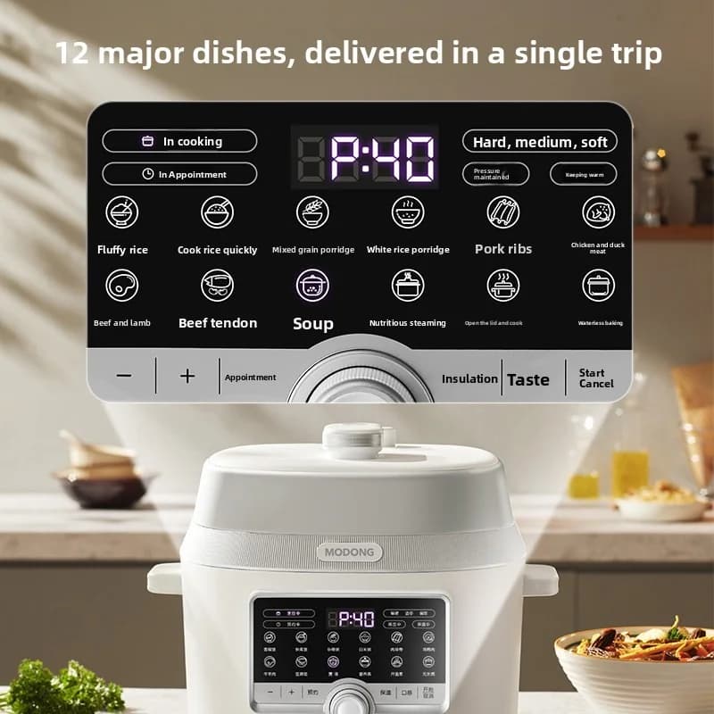หม้อความดันไฟฟ้า 5 ลิตร พร้อมหม้อในคู่, 900W