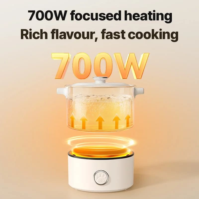หม้อหุงต้มไฟฟ้าแบบพับได้ พกพาได้ 110V-220V 550W/700W