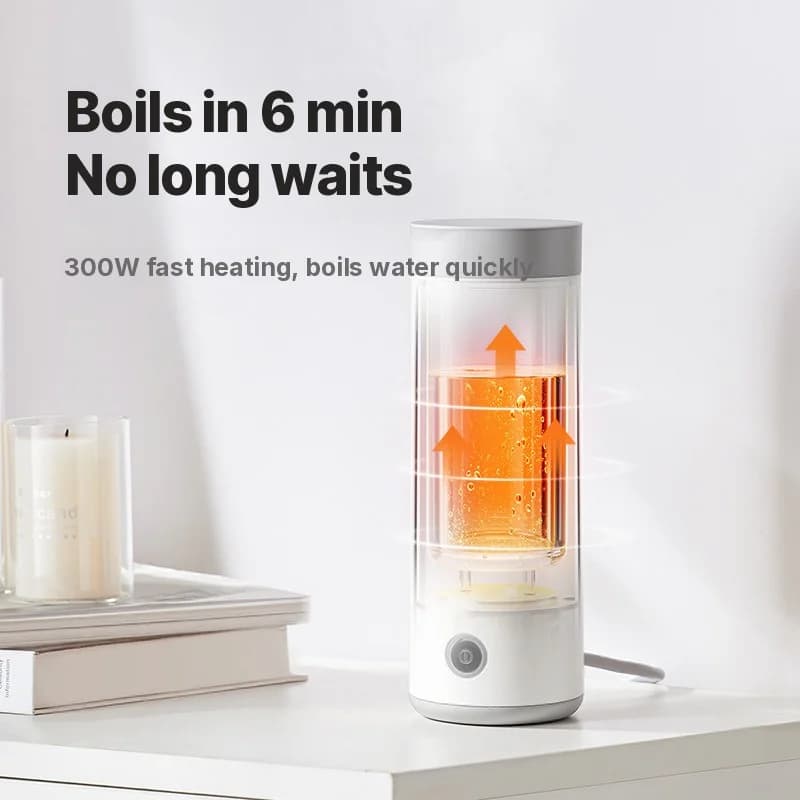 แก้วอุ่นไฟฟ้าแบบพกพา 304 Stainless Steel 300ml 220V
