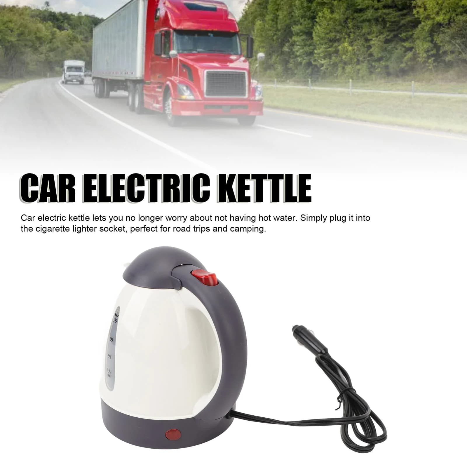 กาต้มน้ำไฟฟ้ารถยนต์ 1L 12V/24V
