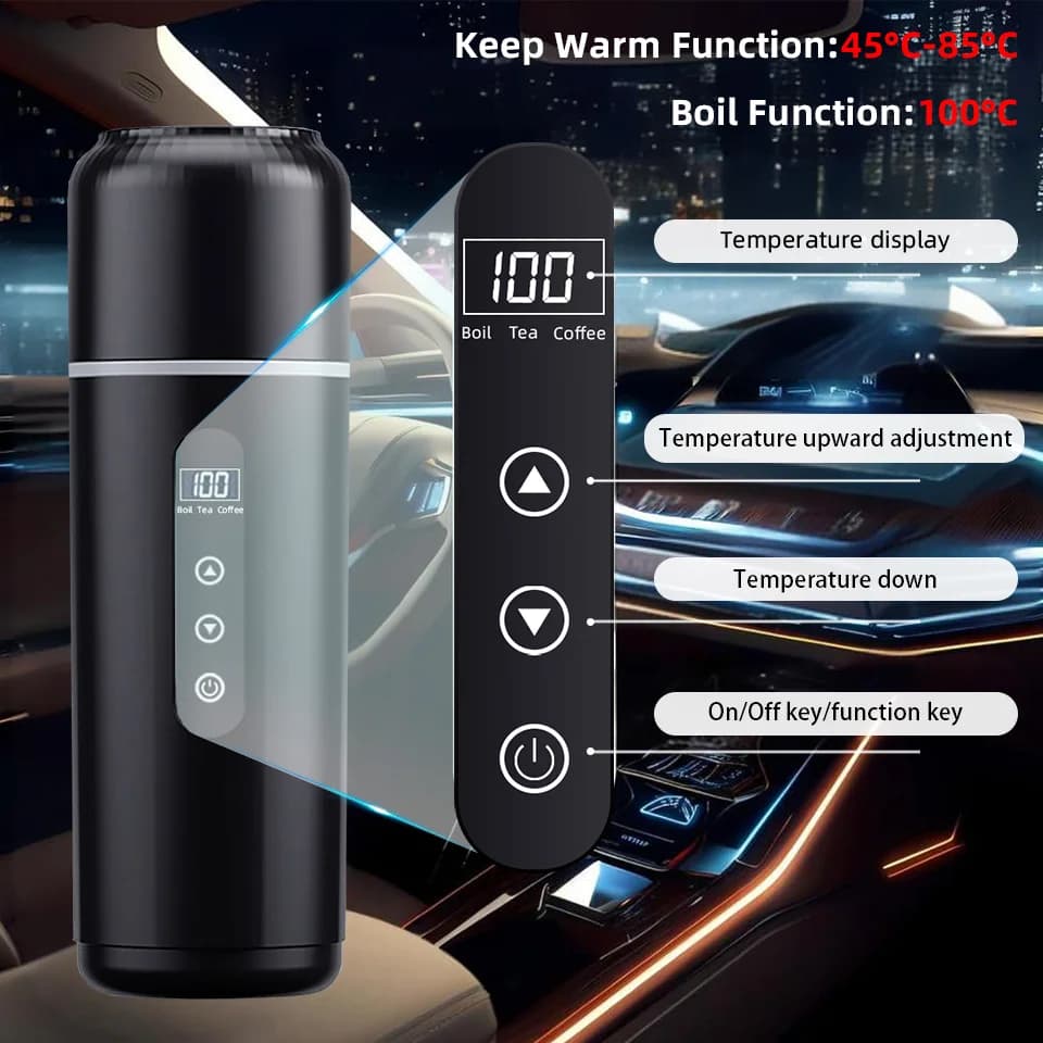 แก้วอุ่นน้ำในรถ 12V/24V 500ml