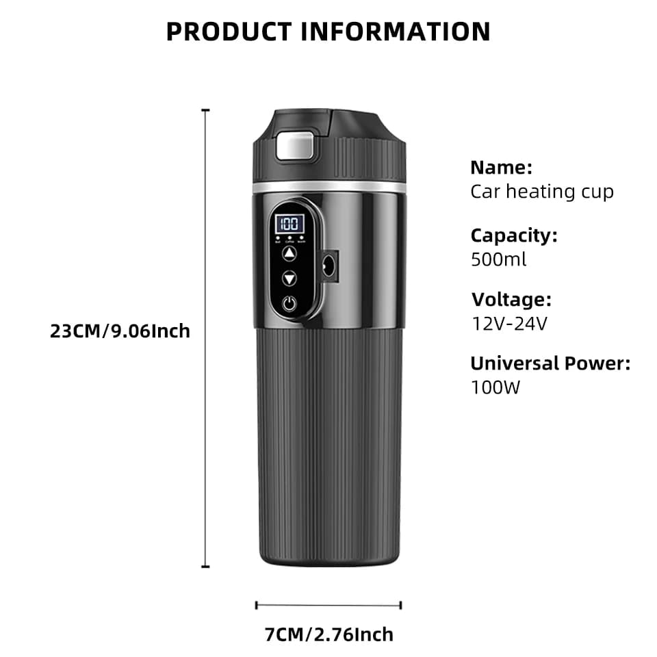 แก้วให้ความร้อนไฟฟ้า 500ml 12V/24V