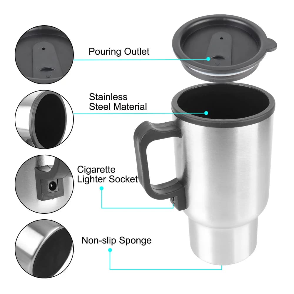 กาต้มน้ำไฟฟ้าในรถ 450ml 12V