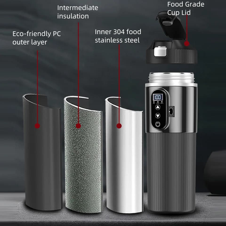 แก้วให้ความร้อนไฟฟ้า 500ml 12V/24V