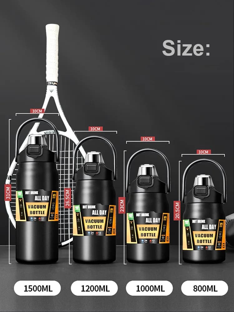 แก้วเก็บความร้อนสำหรับกลางแจ้งพร้อมหลอด 0.8-1.5L